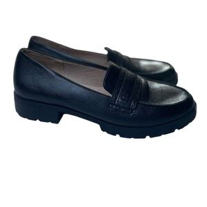 Life Stride London Black Faux Leather Penny Loafers